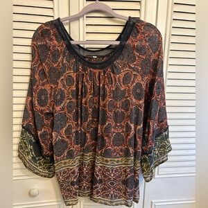 Anthropologie Bohemian Patterned Blouse